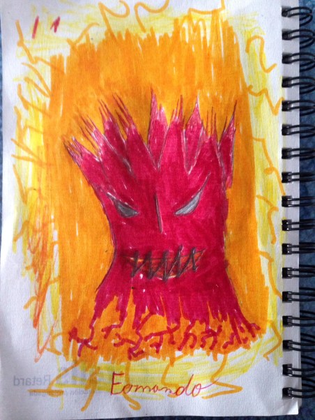 Cabeza de un vudú de FUEGO. 