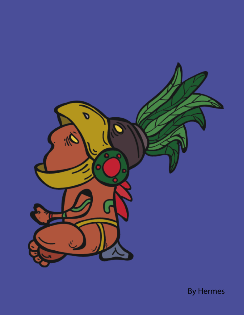 Cuauhtémoc. Último emperador azteca. By Hermes.